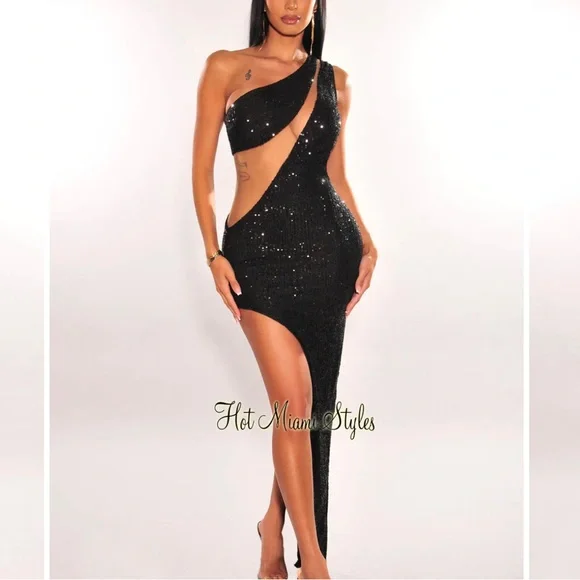 Hot Miami Styles | Dresses | Hot Miami Styles Sequins Maxi Gown | Poshmark
